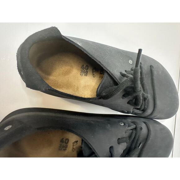 BIRKENSTOCK Montana Oiled Leather Black 40 L9 M7 Lace Up Shoes Comfort - Picture 8 of 10
